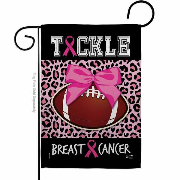 Patio Trasero 13 x 18.5 in. Tackle Cancer Garden Flag PA4080482